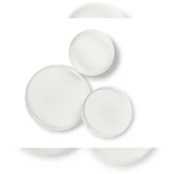 Excelsa Geschirrset 12-Teiliges Nordic Keramik Weiß