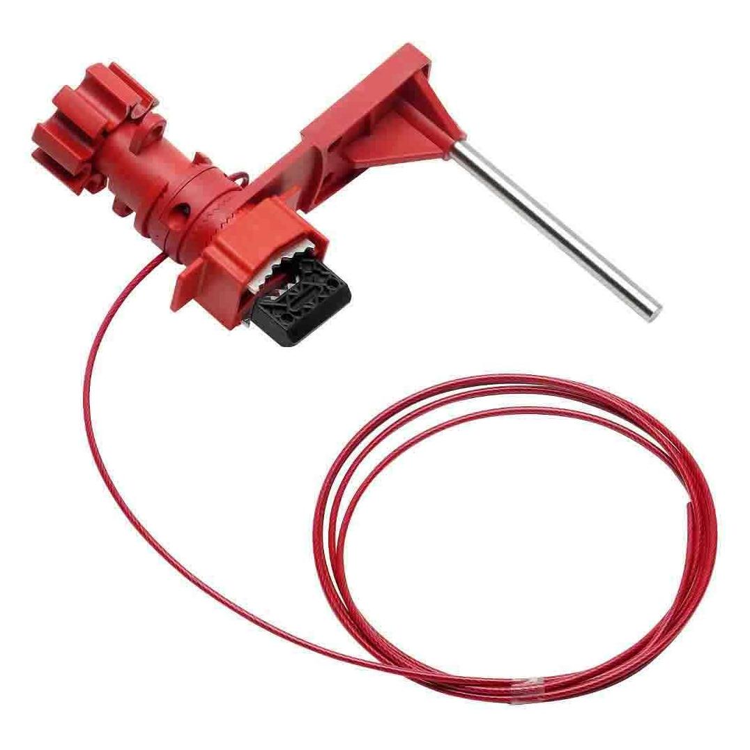 Brady Kleine Universal-Ventilabsperrung mit beschichtetem Kabel und Blockierstab (1 Set) (051394) (51394)
