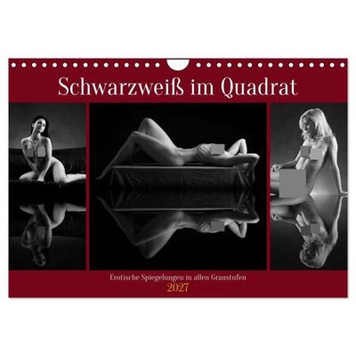 Schwarzweiß im Quadrat (Wandkalender 2027 DIN A4 quer), CALVENDO Monatskalender