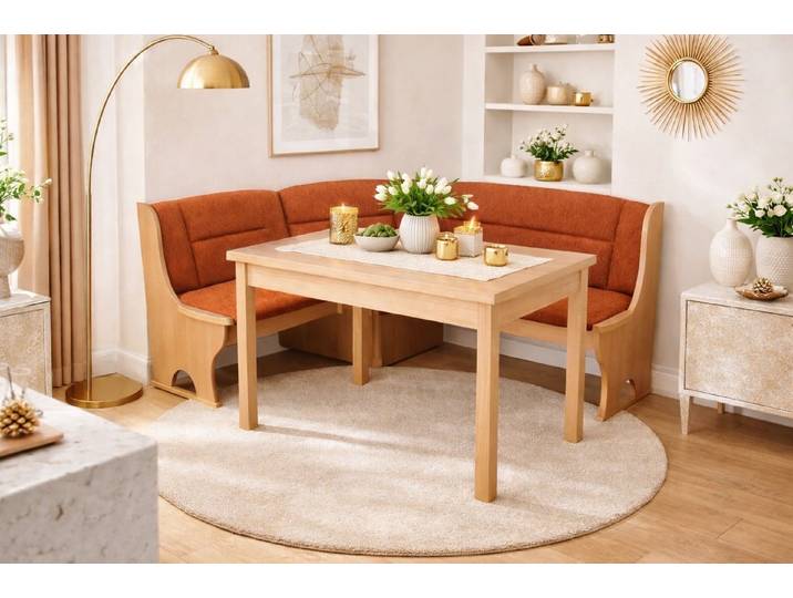 moebel-direkt-online Eckbankgruppe Moderne Eckbankgruppe mit Tisch und Truhen-Eckbank, (Spar-Set)