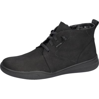 Stiefelette WALDLÄUFER "H-Linea", Damen, Gr. 6 (39), schwarz, Nubukleder, Schuhe Stiefelette, Komfort-Boots, Schnürboots mit Innenreißverschluss, H-Weite