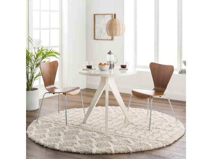 Livabliss Nour Dubai Shaggy Teppich Ø 160 cm – Creme