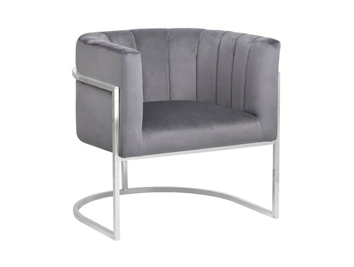Fauteuil en velours gris h72