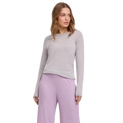 Strickpullover FALKE "Pure Merino Wool", Damen, Gr. XS, grau (light grau heather (3106)), Pullover Strickpullover