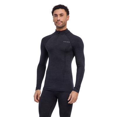 Langarmshirt FALKE "FALKE Langarmshirt", Herren, Gr. L, schwarz (schwarz (3000)), Shirts Langarmshirt