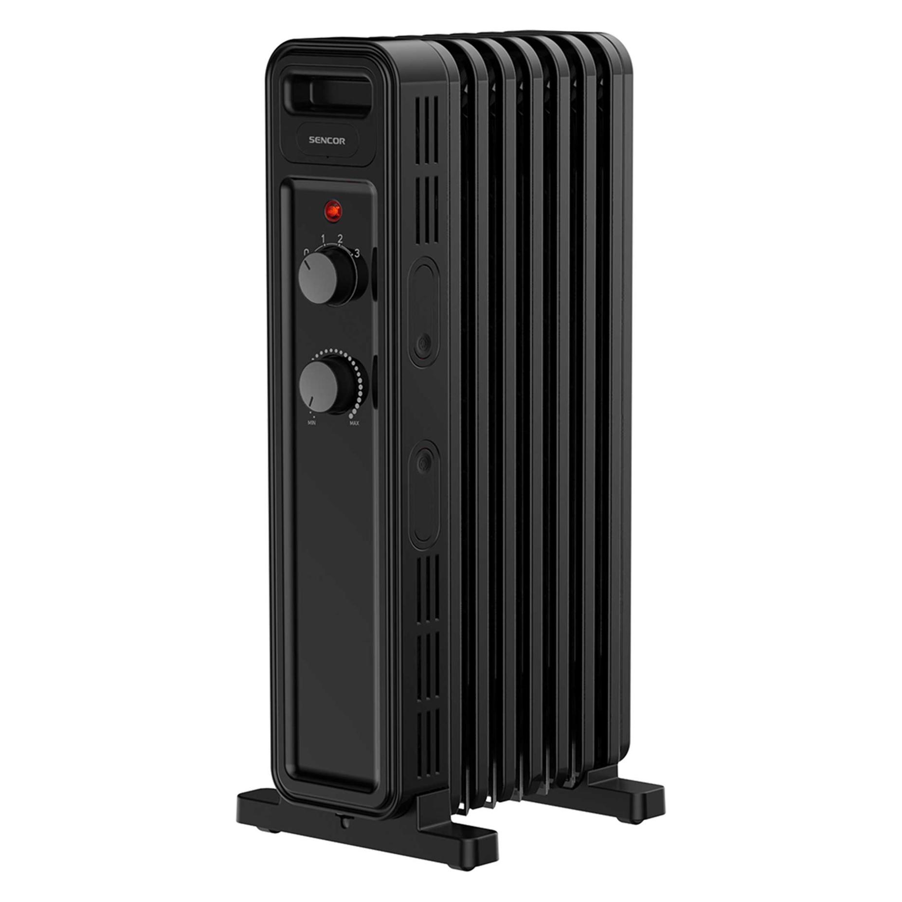Sencor SOH 3507BK schwarz / Ölradiator / 600-900-1500W / 3 Stufen (1500 W) (8590669374991)