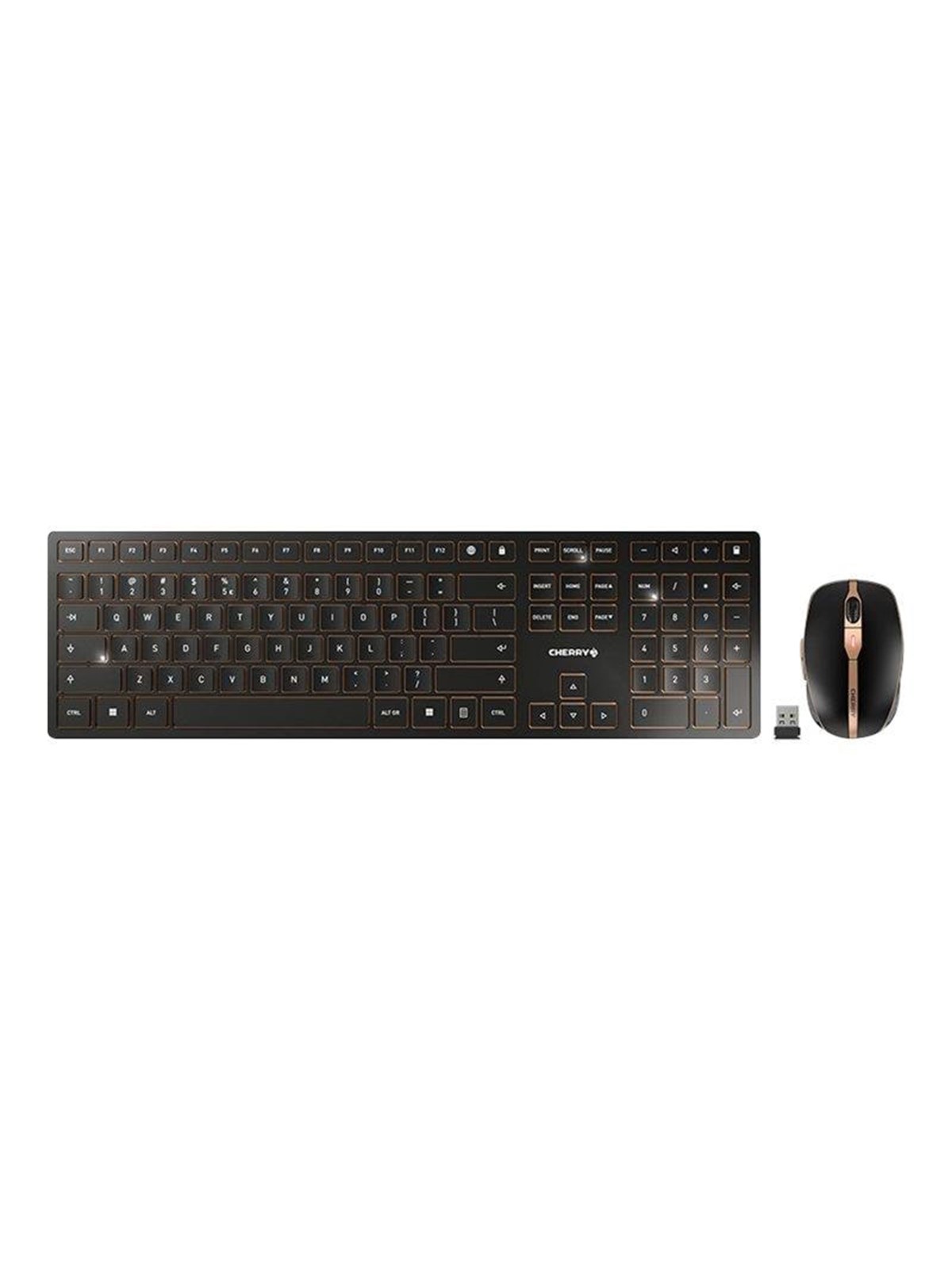 Cherry DW 9100 - Tastatur & Maus Set - Englisch - Gold