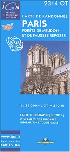 IGN - Carte de randonnée : Paris (Série Top 25) - Preis vom 19.10.2026 19:33:35 h