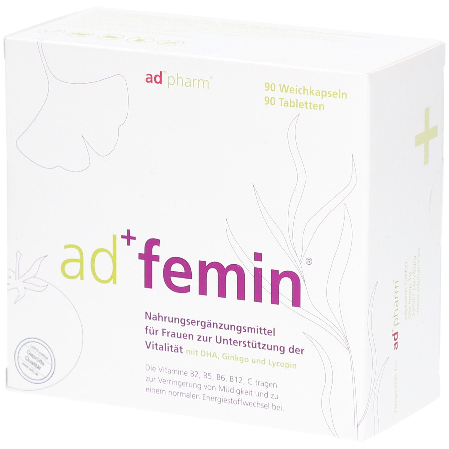 Adfemin Quartalspackung 90 Weichkaps.+90 Tabl. 1 St Kombipackung