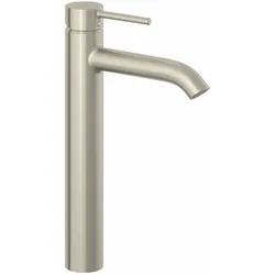 Kludi BOZZ Waschbecken-Einhandmischer in Stainless Brushed Nickel, 1-Loch-Montage, geschlossener Metallhebel, DVGW-zugelassen
