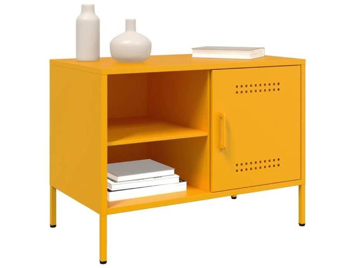 Armoires de Télévision - Jaune - Meubles Télé - 2 pcs - POUR SALON - jaune moutarde 68x39x50 5 cm acier T3531