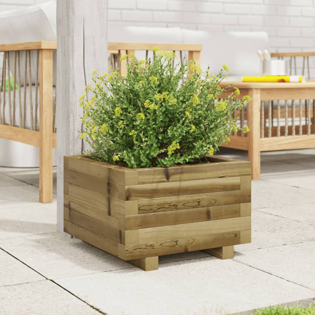 Brayden Studio Bhavika Planter Box Impregnated 10.43" H x 15.75" W x 15.75" D