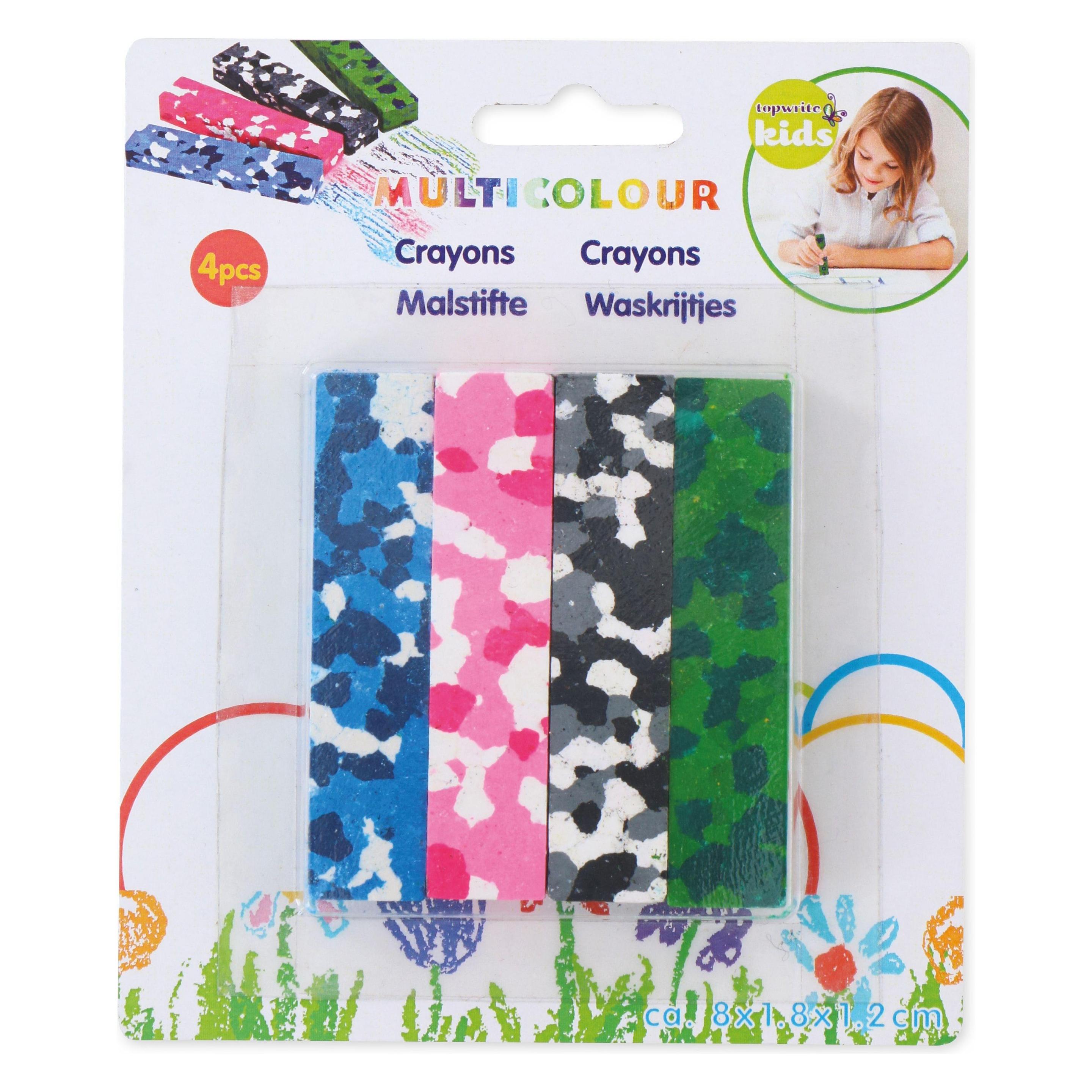 Topwrite Kids Crayons Multi-Colour 4pcs (4x) (8711252249469)