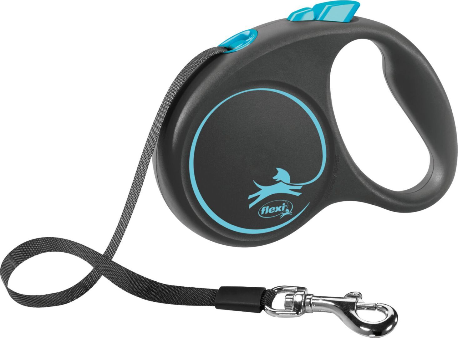 TRIXIE flexi BLACK DESIGN, Gurt, S: 5 m, blau