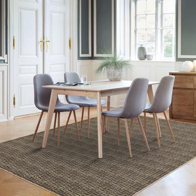 Garvee Modern Solid Braided Print Area Rug