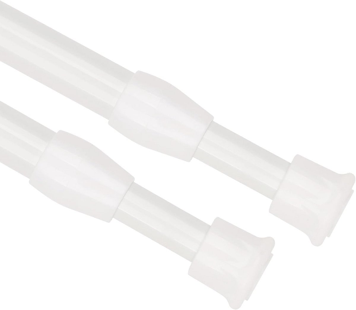 LTPRTZ Uitschuifbare Gordijnroede Wit - Telescopische Spanstang van Metaal en Plastic - 55 cm
