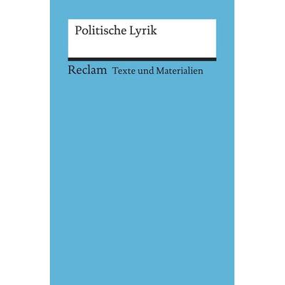 Politische Lyrik, Taschenbuch von Gunter E. Grimm, Reclam, Philipp, 978-3-15-015061-0