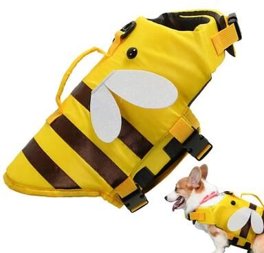 PetsAreLife Adjustable Dog Life Vest With Handle Ripstop Waterproof Dog Swimsuit For Safe Boating & Swimming yellow xs