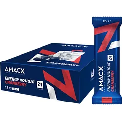 AMACX Energieriegel Nougat Cranberry | 12 Riegel Box