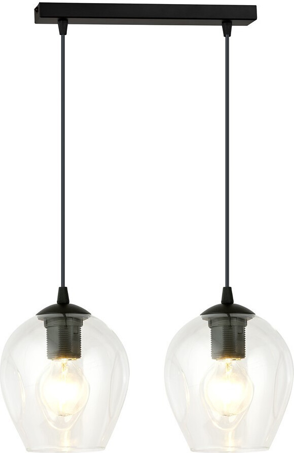 Emibig Lighting Hanglamp ISTAR 2, blauw/transparant, 2xE27 40W