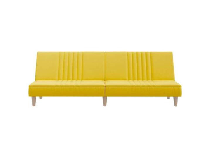 Jaune SOFA Convertible - Moderne - Canapé-lit - jaune clair tissu C589