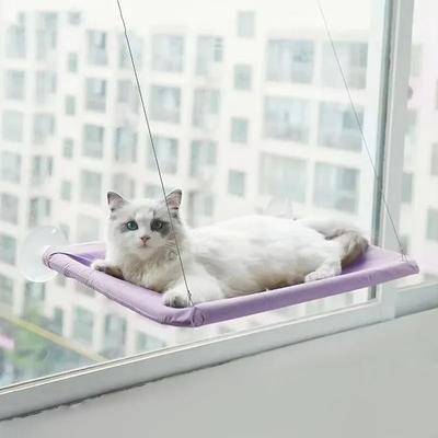 Inspired Finds Ultra Soft Window Cat Hammock Bed For Cozy Sunbathing & Naptime purple