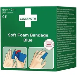 Cederroth Soft Foam Bandage selbsthaftend elastisch,blau Rl.6cmx2m