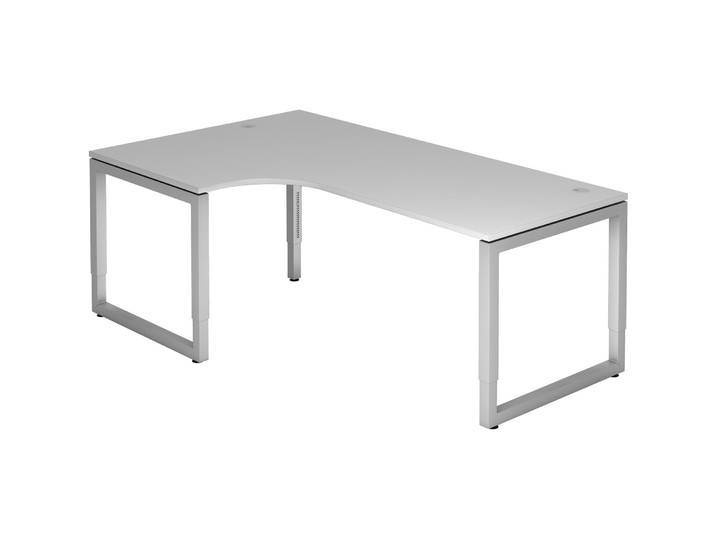 Schreibtisch Office grau Holz B 200 T 120 cm - Material: Holzwerkstoff - Schreibtisch