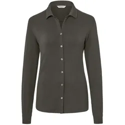Tchibo - Blusenshirt mit Knopfleiste - Damen - Gr. M - anthrazit