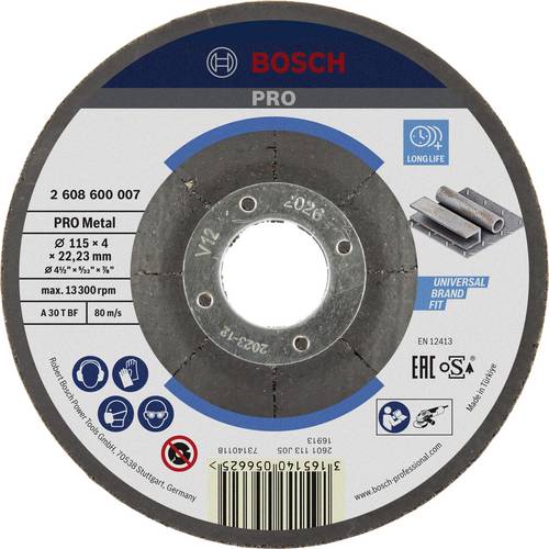 Bosch Accessories 2608600007 Schruppscheibe gekröpft 115mm Stahl