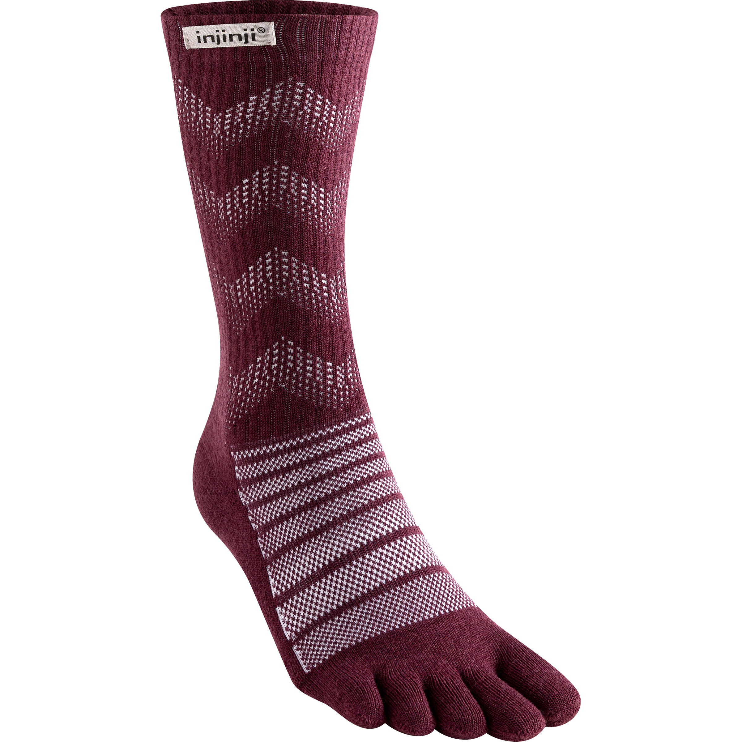 Injinji Outdoor Midweight Crew Merino Wandersocken lila Größe 37 Camping Hautfreundlich Merinowolle