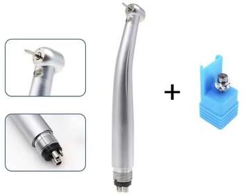 Inspired Finds LED Dental High Speed Handpiece Professional Air Turbine With Push Button & Ceramic Bearings (B2 M4) led 4 Hole Set