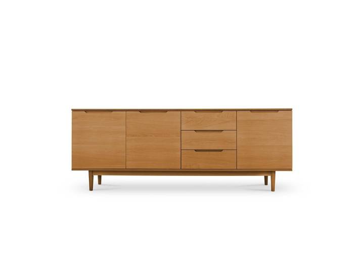Sideboard Kerteminde 213 cm - Echtholzfurnier Wildeiche mit 3 Türen