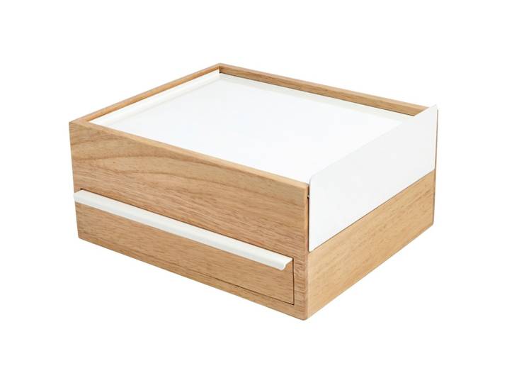 Schmuckbox Weiß/Naturfarben