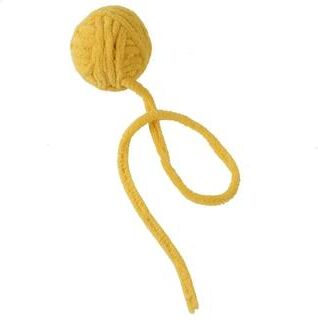 Uplift Essentials Self Entertaining Wool Cat Toy Balls yellow