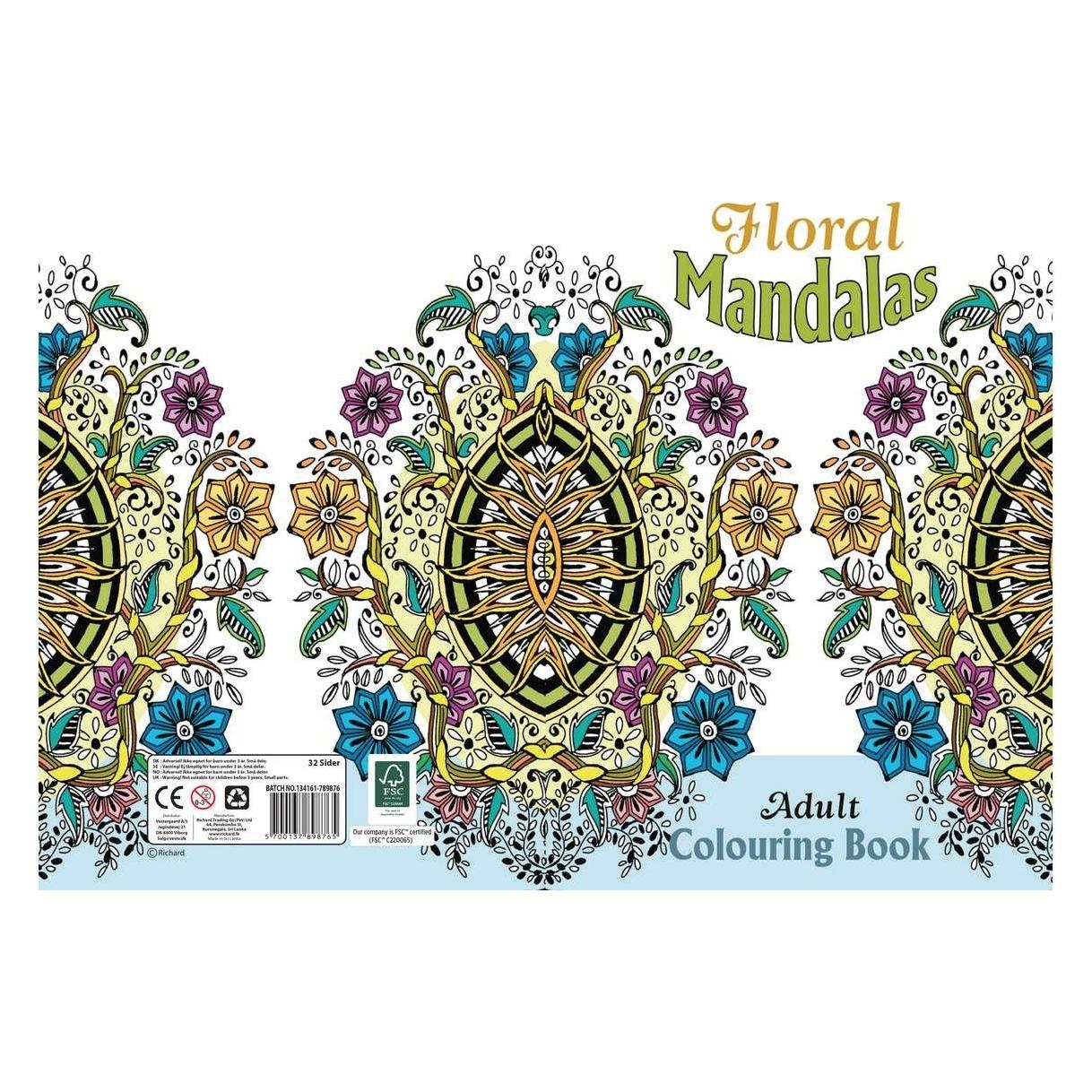 Hobby2you Malebog A4 Floral Mandalas 32 sider (789876)