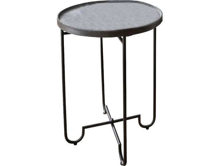 Beistelltisch PAROLI, schwarz (schwarz, schwarz, schwarz), B:45cm H:60cm T:45cm, Tische, Beistelltisch