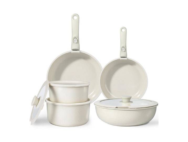 LuxusKollektion Pfannen-Set 11-tlg. Pfannen Set Grün Stapelbar