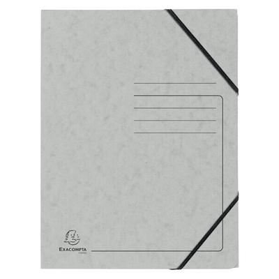 Exacompta Eckspanner aus Colorspan, mit Gummizug, A4, grau, ohne Klappen