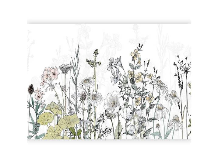 Arthur Krupp Fototapete, Hellgrau, Blaugrau, Blume, 400x280 cm, CE, Tapeten & Wandverkleidungen, Fototapeten