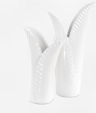 Uttermost Leafscape White Vases (Set of 2)