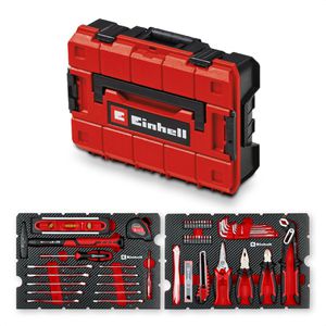Einhell Werkzeugkoffer E-Case Umzug, 370511, 79-teilig, im Kunststoff Klappkoffer