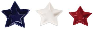 C&F Home Star Shaped Patriotic 4th of July Dish Set of 3 - 7.87 x 7.68 x 2.36