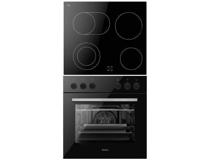 Amica Elektro-Herd-Set EHC 933 331 S, Steam Clean, Sicher kochen, flexibel backen – alles im Griff!