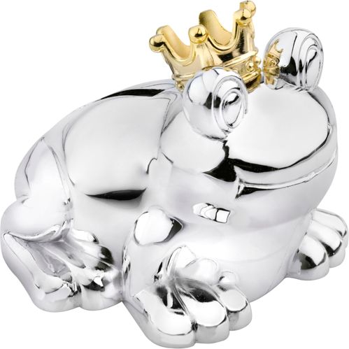 Zilverstad Spardose Froschkönig versilbert anlaufgesch. 6144261