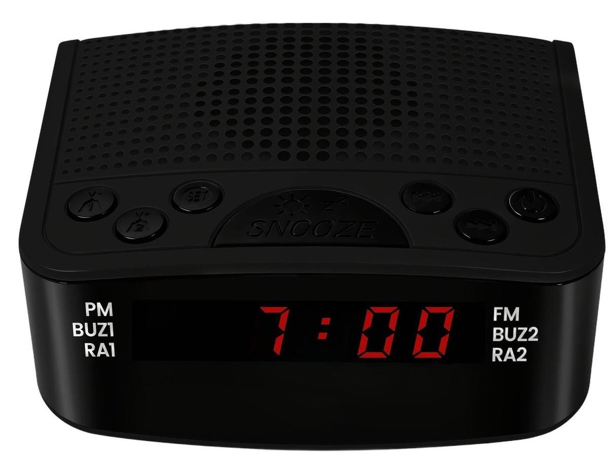Currero wekkerradio op netstroom Zwart