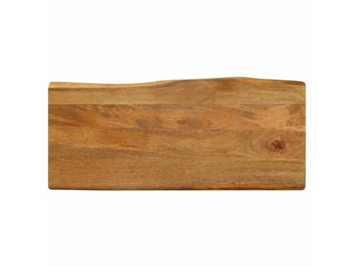 HEFZGDB Massivholz Tischplatte mit Baumkante 80x40x3,8 cm aus Mango Naturkante rustikale Holztischplatte für Tisch Erneuerung und Möbelgestaltung robuste Tischplatte
