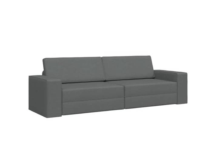 KUTYWEXFM Schlafsofa 245x78x77 cm Dunkelgrau Bettsofa Polstercouch Flexibles Schlafsofa fürs Wohnzimmer mit pflegeleichtem Stoffbezug, bequemer Schaumpolsterung und robustem Untergestell.