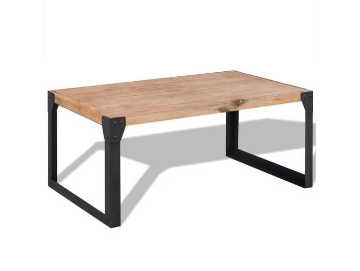 Table basse en bois d'acacia massif - TMISHION - Rectangulaire - Marron - 100 x 60 x 45 cm