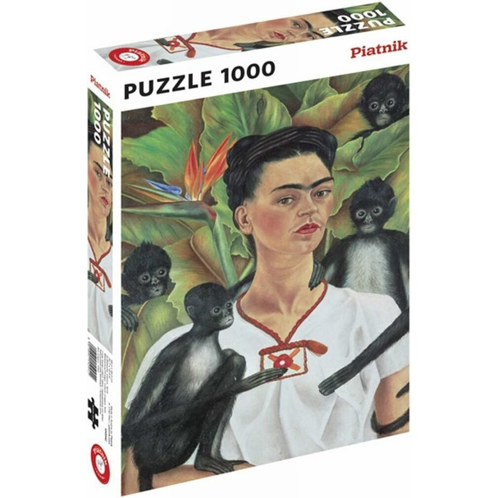 Piatnik Puzzel Frida Kahlo Zelfportret met Aap 1000 stukjes